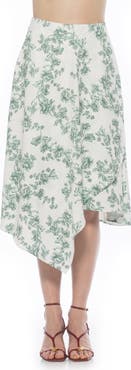 Alexia Admor Jess Asymmetric Midi Skirt