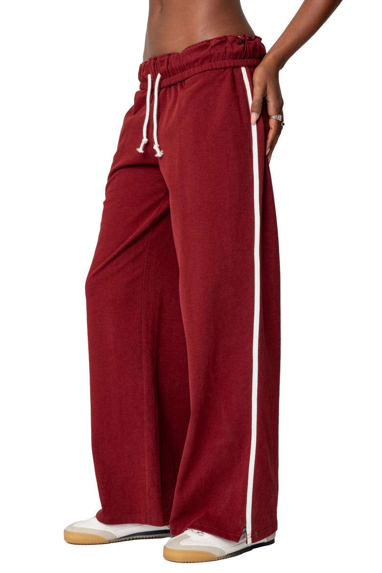 Chance Fold Over Sweatpants, Alternate, color, BURGUNDY