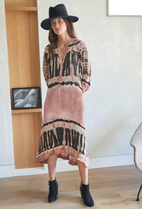 Ocean + Main Ocean+main Tie Dye Gauze Dress With Pockets In Neutral