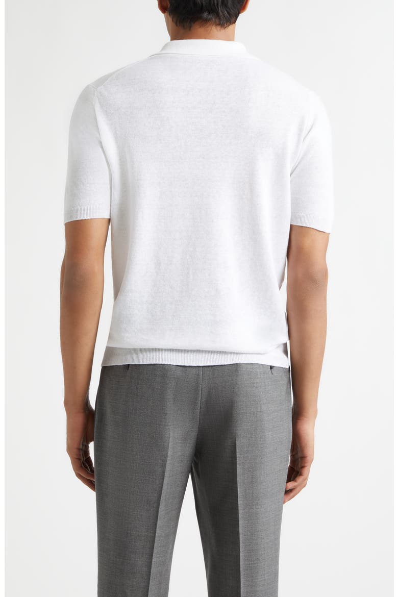 Skipper Linen & Cotton Polo, Alternate, color, WHITE