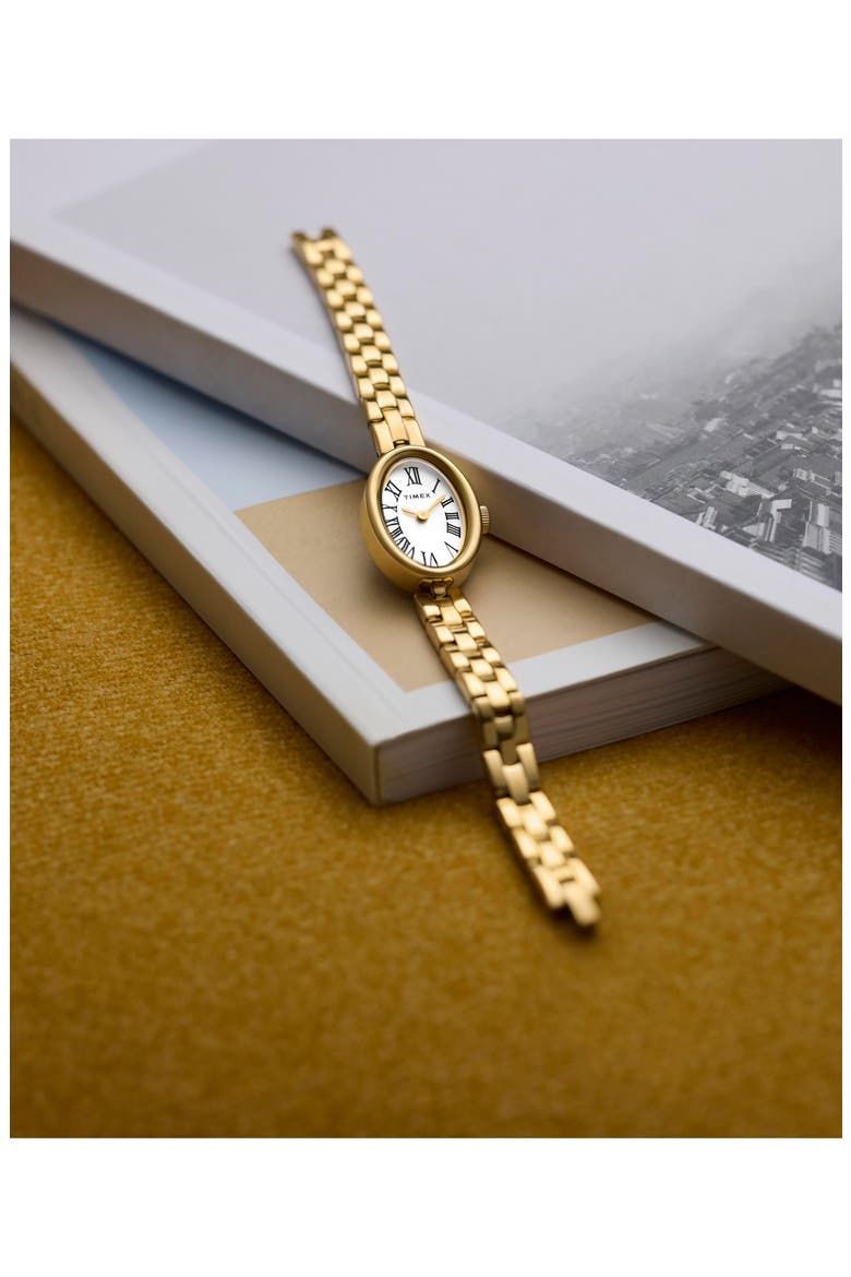 Cavatina Oval Bracelet Watch, 19mm, Alternate, color, GOLD-TONE