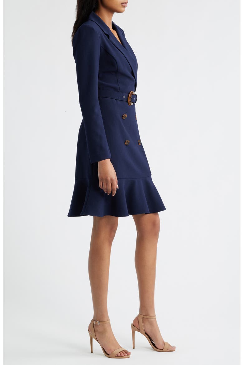 Long Sleeve Belted Blazer Dress, Alternate, color, NAVY