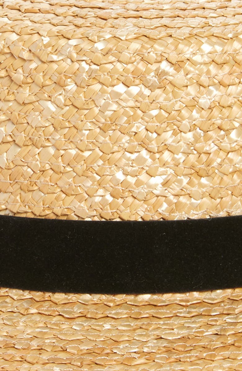 Lack of Color Mira Straw Boater, Alternate, color, Maple