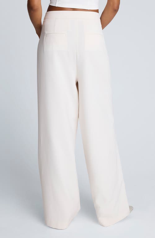 Kenneth Cole Asymmetric Wide Leg Pants In White