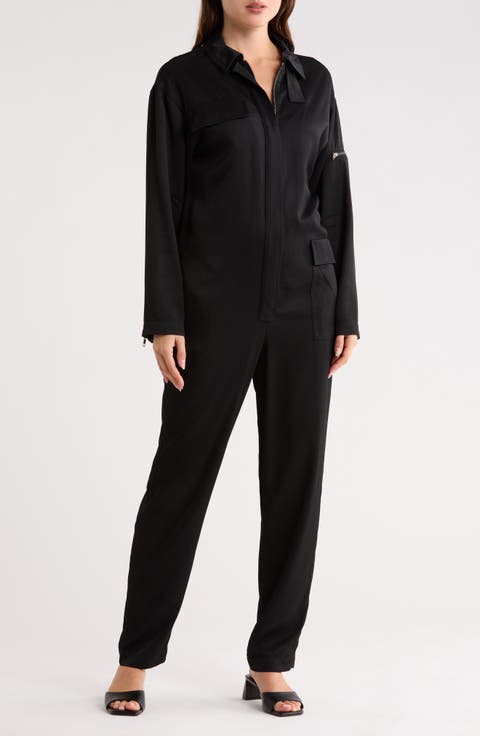 Long Sleeve Utility Jumpsuit