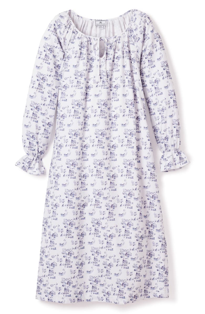 Petite Plume Winter Vignette Delphine Flannel Nightgown, Alternate, color,