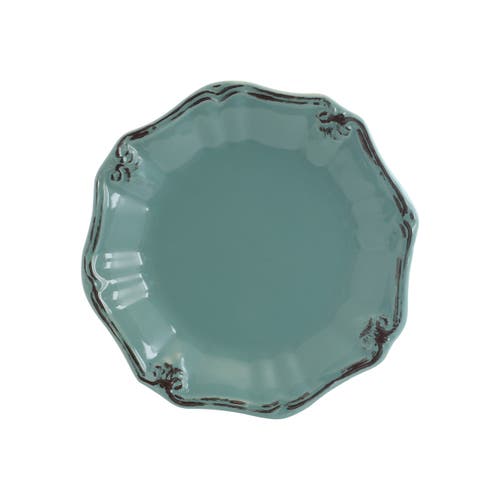 Elama Fleur De Lys 20-piece Dinnerware Set In Green