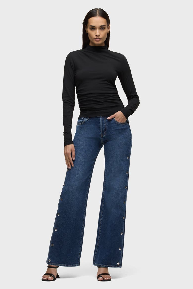Mock Neck Long Sleeve, Alternate, color, BLACK