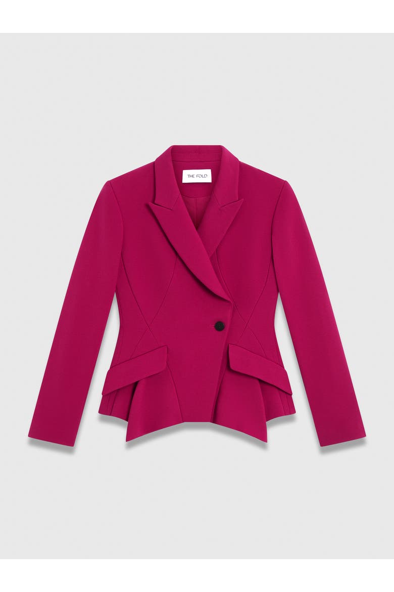 Merida Sculpt Stretch Crepe Blazer, Alternate, color, Pink