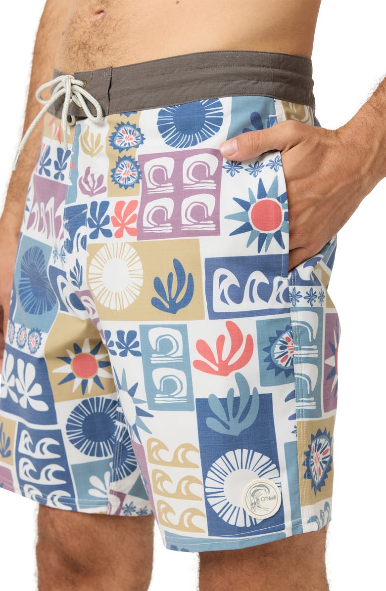 O'Neill OG Cruzer Print Board Shorts, Alternate, color, White Multi