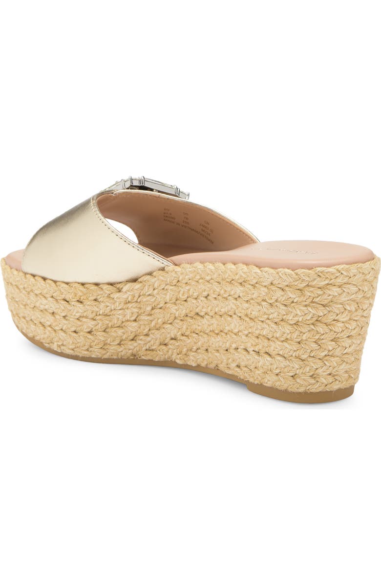 Stuart Weitzman June 75 Wedge Slide Sandal, Alternate, color, Platino