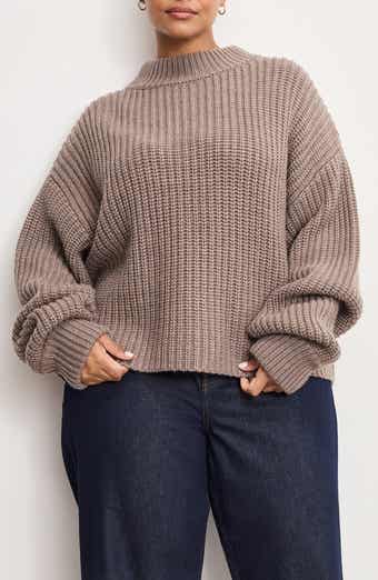 Good American Chunky Mock Neck Sweater