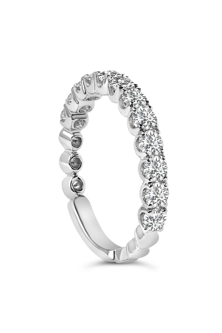 14K Gold 1.00 Cttw Round Diamond Prong Set Wedding Band, Alternate, color, White