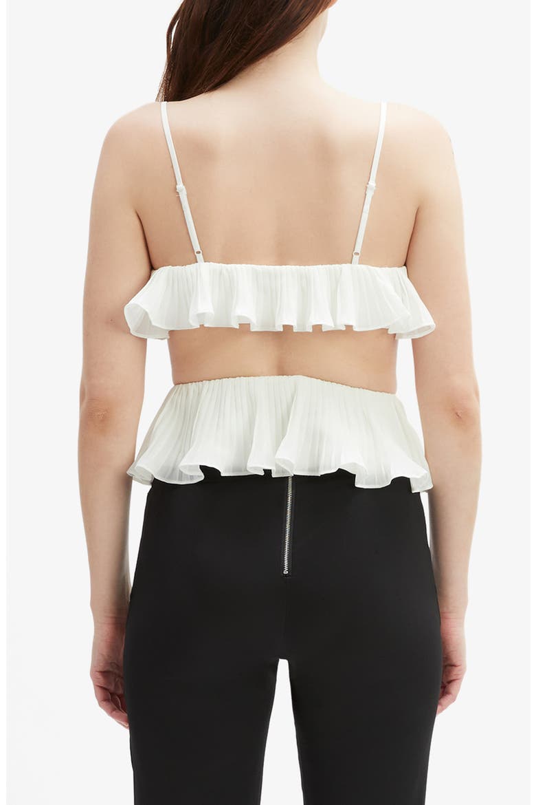 Ilara Ruffle Pleated Cutout Camisole, Alternate, color, OFF WHITE
