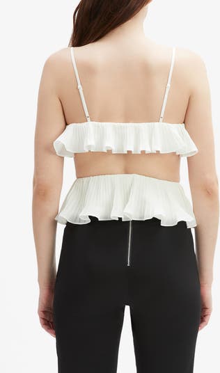 Ilara Ruffle Pleated Cutout Camisole