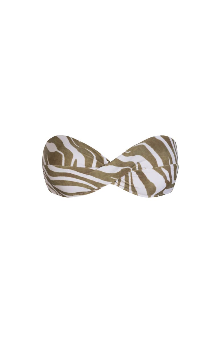 Change of Scenery Loryn Twist Bandeau Bikini Top, Main, color, Serengeti