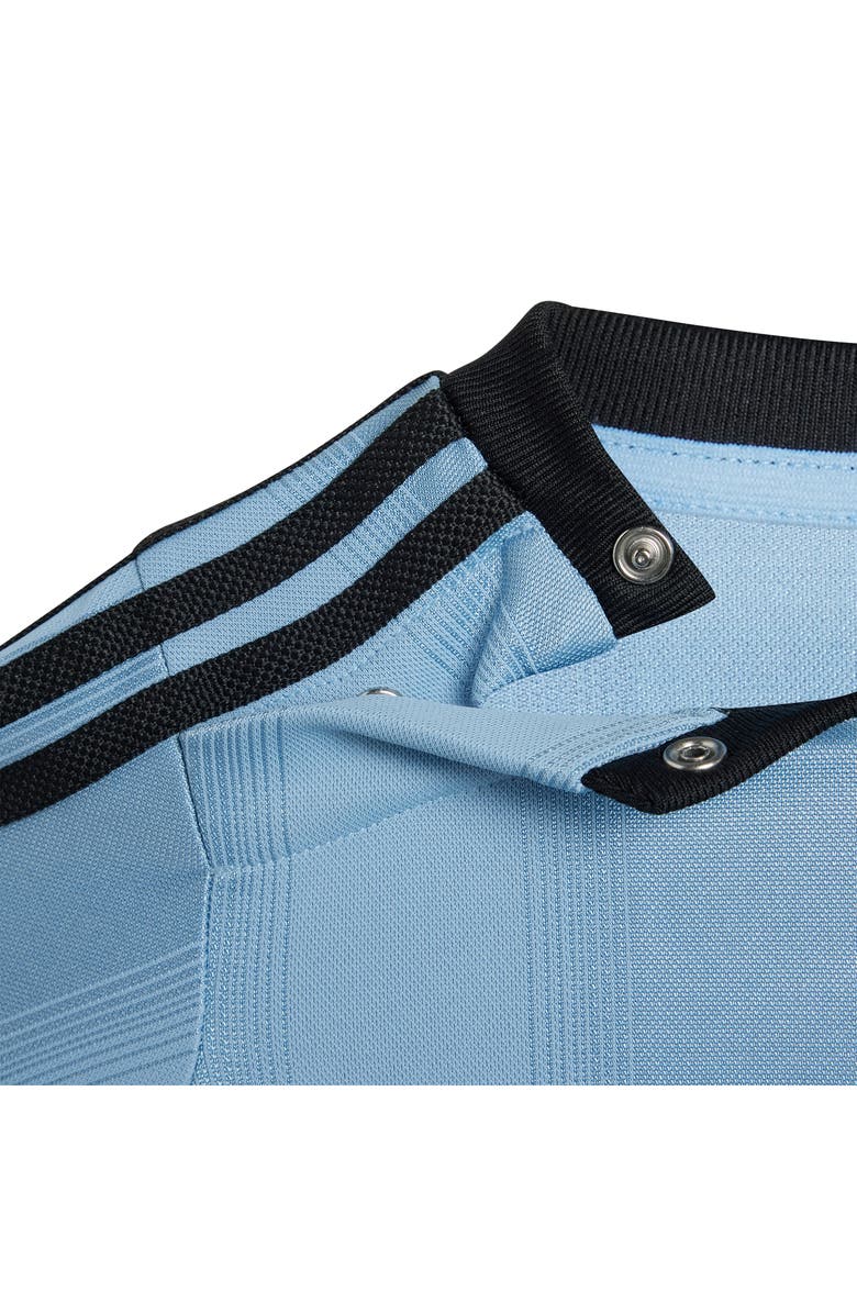 adidas Jacquard T-Shirt & Shorts Set, Alternate, color, Ash Blue