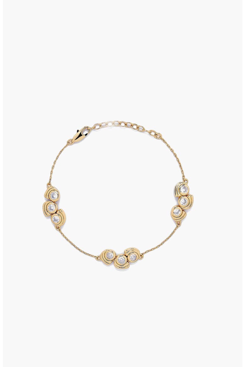 Mavlo Chain Crystal Bracelet In Gold & Crystals, Main, color, Gold