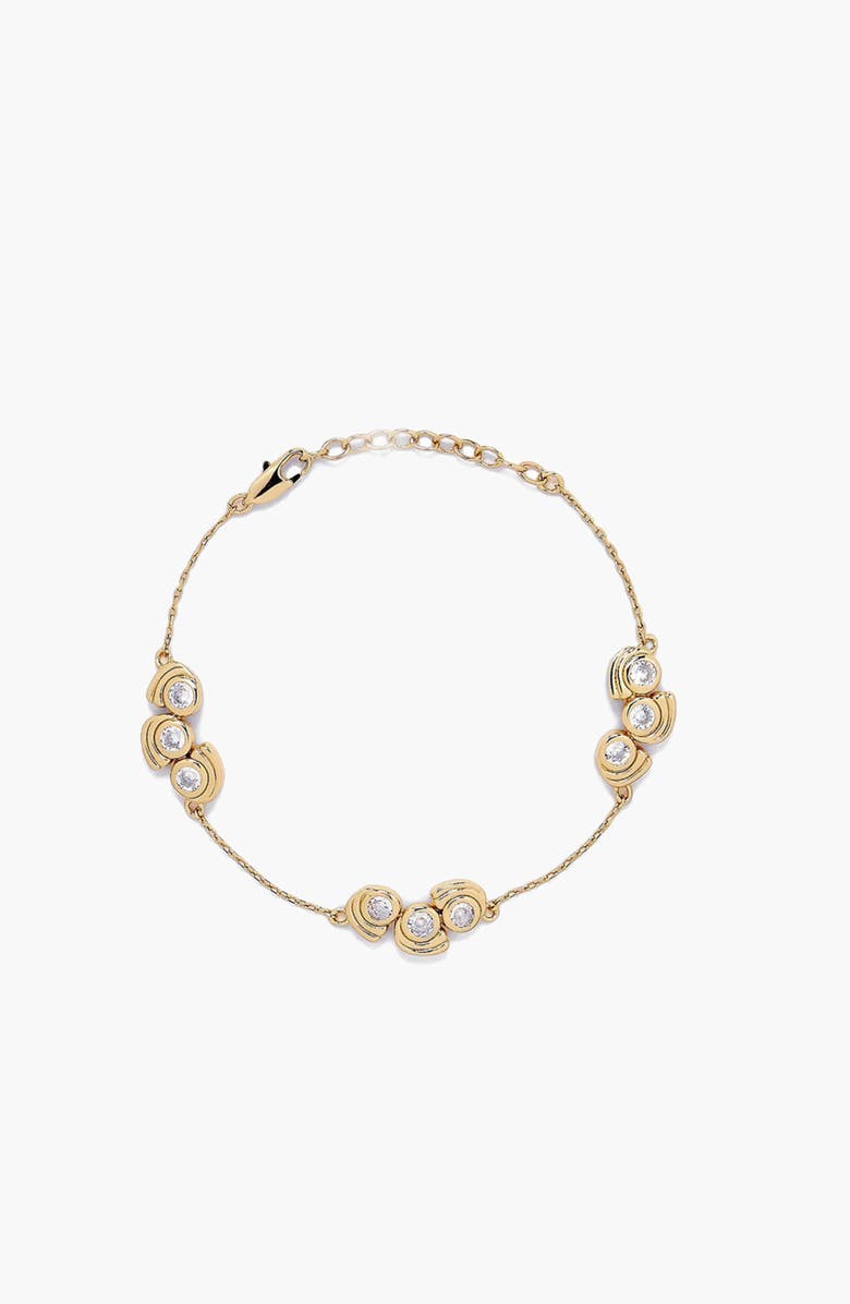 YOJ Mavlo Chain Crystal Bracelet In Gold & Crystals, Main, color, Gold