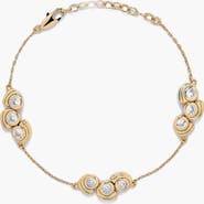 YOJ Mavlo Chain Crystal Bracelet In Gold & Crystals