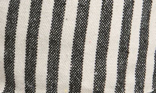 Treasure & Bond Frayed Edge Stripe Bucket Hat In Black Combo