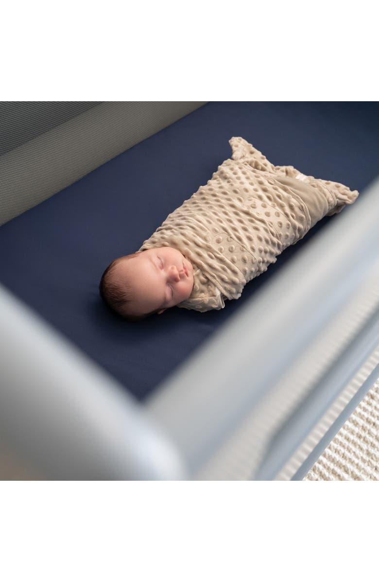 HALO Plush Dots Velboa 3.0 TOG Sleepsack Swaddle, 3-Way Adjustable Wearable Blanket, Alternate, color, Fawn Grey