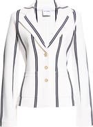 ST. JOHN Carter Stripe Roma Crepe Knit Jacket
