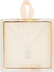 Leith Initial Pendant Necklace