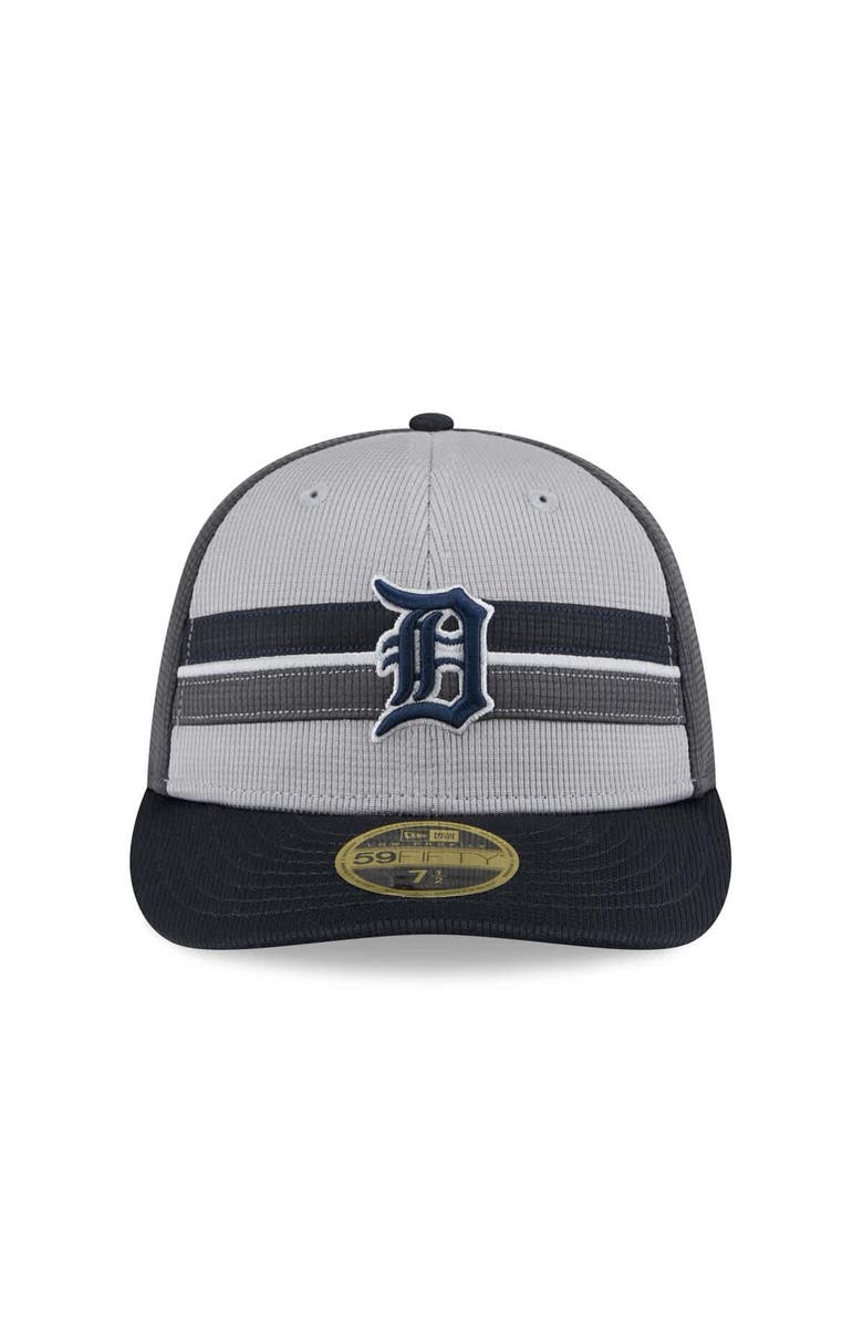 New Era Men's New Era  Gray/Navy Detroit Tigers 2025 Batting Practice Low Profile 59FIFTY Fitted Hat, Alternate, color, 