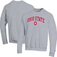 Champion Men's Champion  Heather Gray Ohio State Buckeyes Arch Over Logo Pullover Sweatshirt