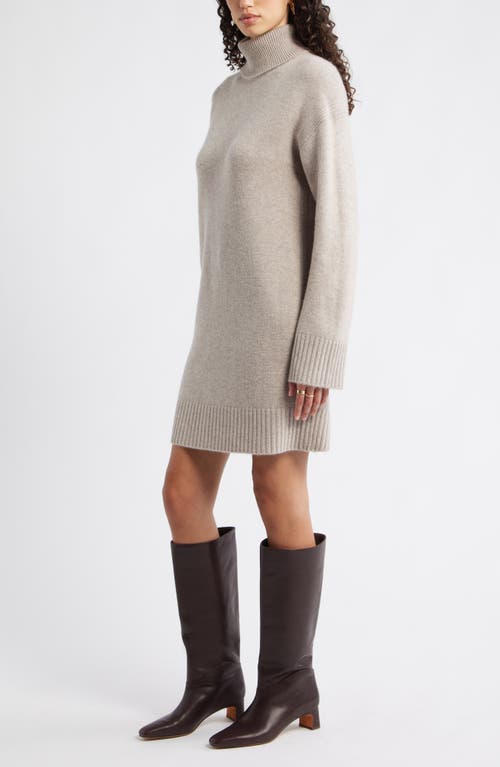 Nordstrom Long Sleeve Wool & Cashmere Sweater Dress In Neutral