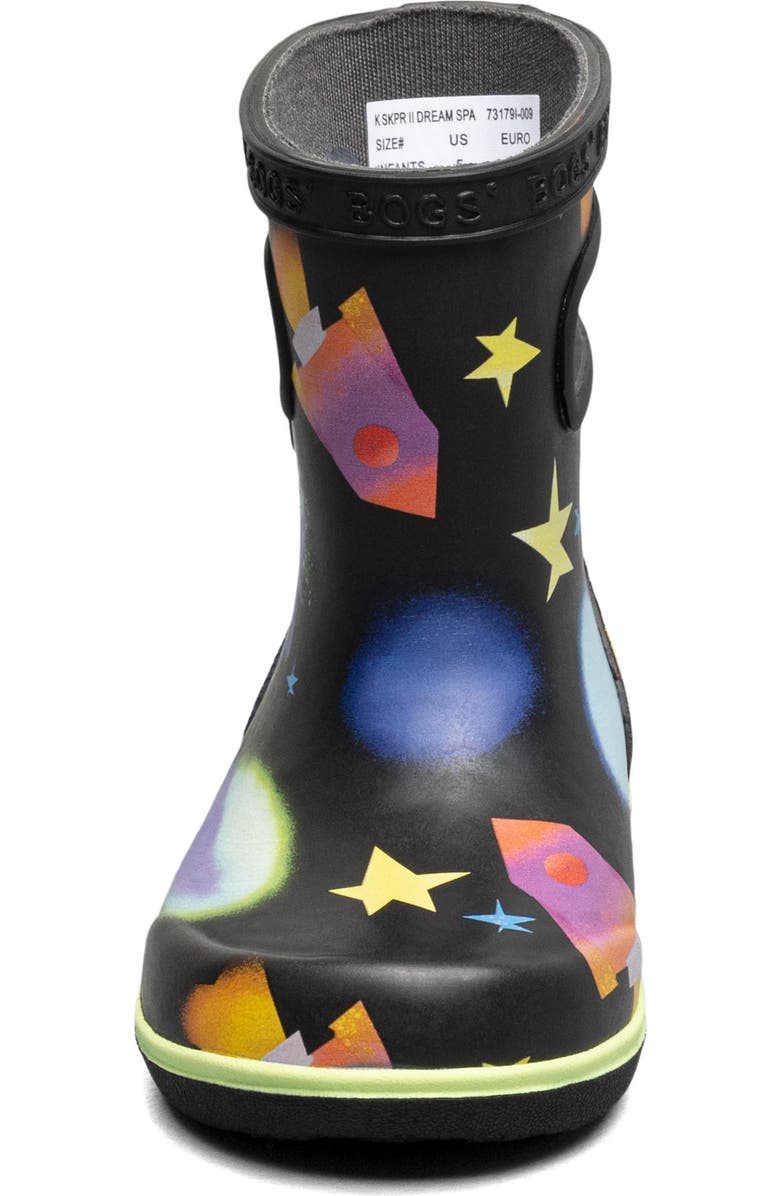 Bogs Kids' Skipper Rain Boot, Alternate, color, Black Multi