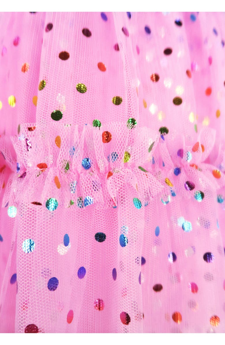 Zunie Kids' Drop Waist Sequin Tutu Dress, Alternate, color, Black/ Pink