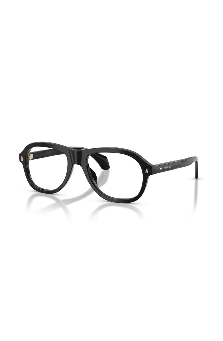 Moncler 55mm Rectangle optical glasses, Main, color, Black