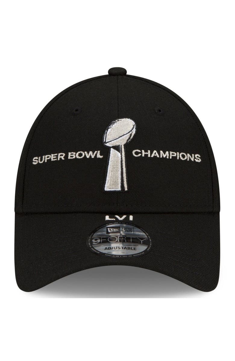 New Era Men's New Era Black Los Angeles Rams Super Bowl LVI Champions Parade 9FORTY Snapback Adjustable Hat, Alternate, color, 