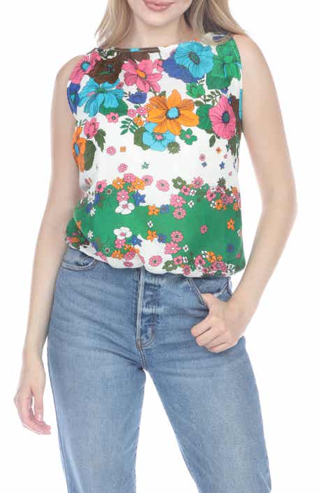 Floral Print Sleeveless Top