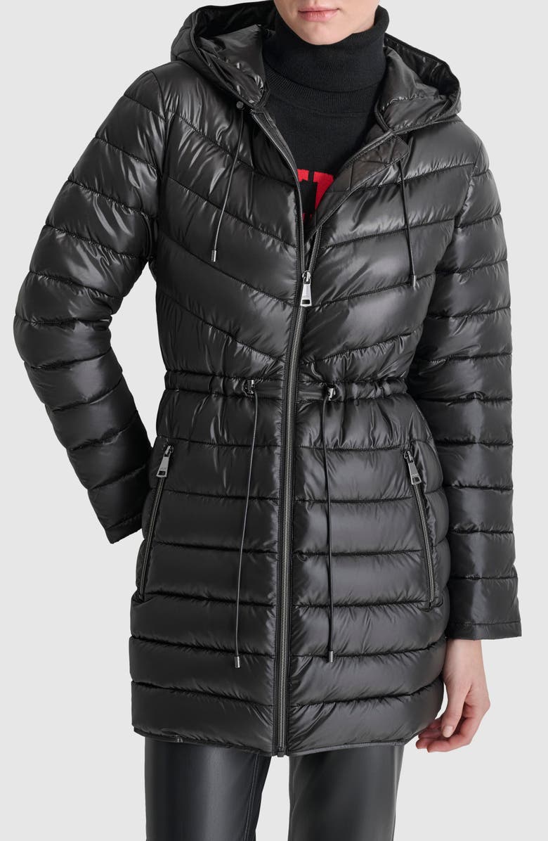 DKNY Packable Quilted Coat, Main, color, 