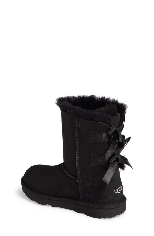 Ugg(r) Kids' Bailey Bow Ii Water Resistant Genuine Shearling Boot In Black