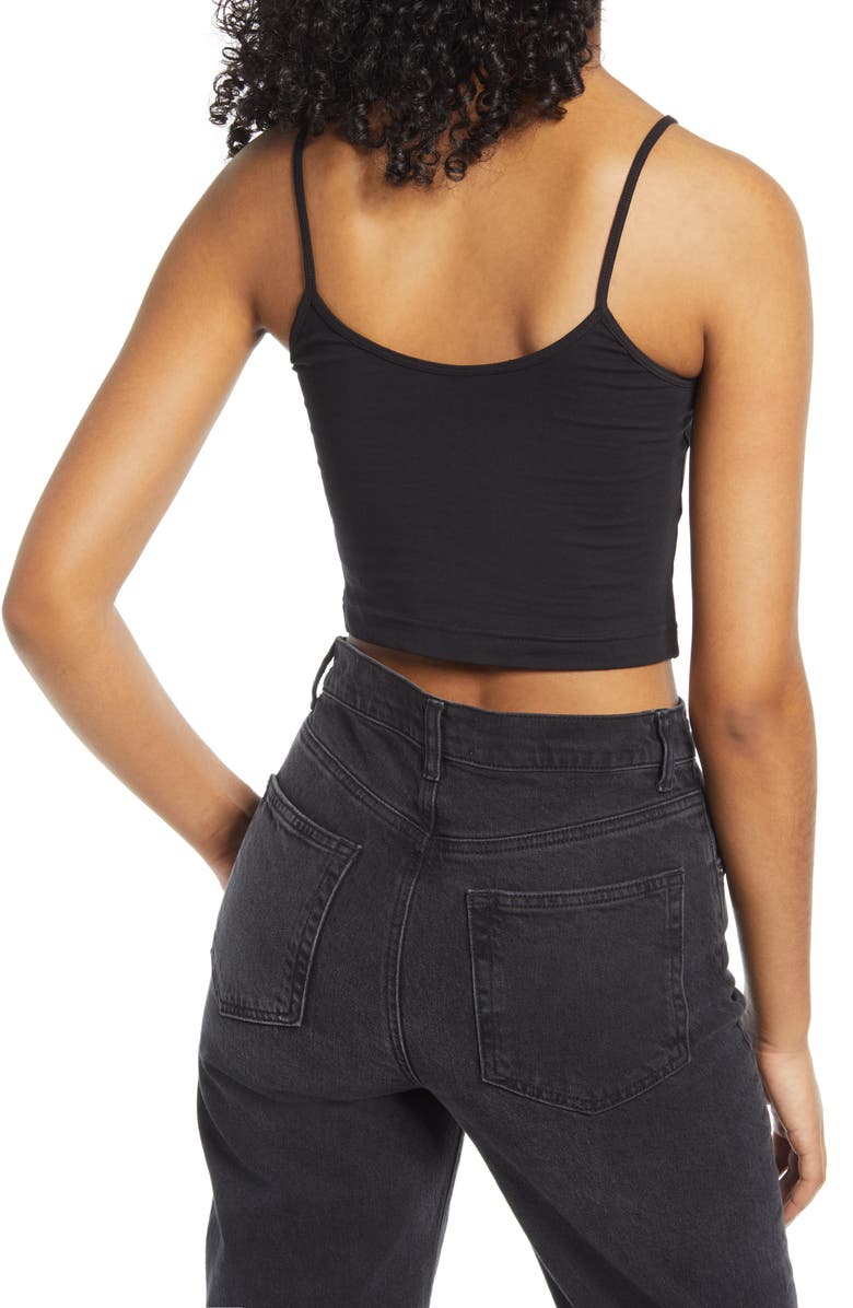 BP. Knit Organic Cotton Crop Camisole, Alternate, color, 