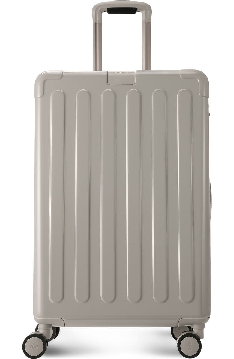 Hedgren Nostos Glossy Medium Spinner Suitcase, Main, color, Pebble