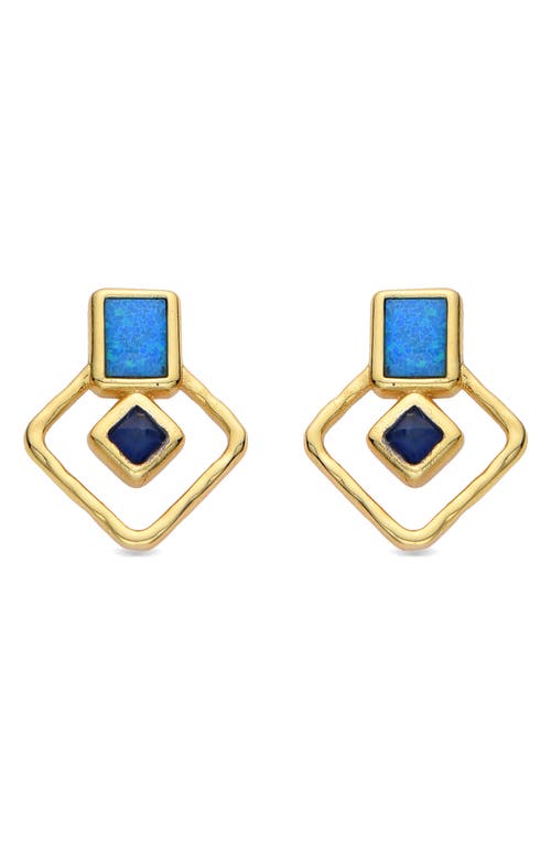 Eye Candy Los Angeles Aquamarine Stud Earrings