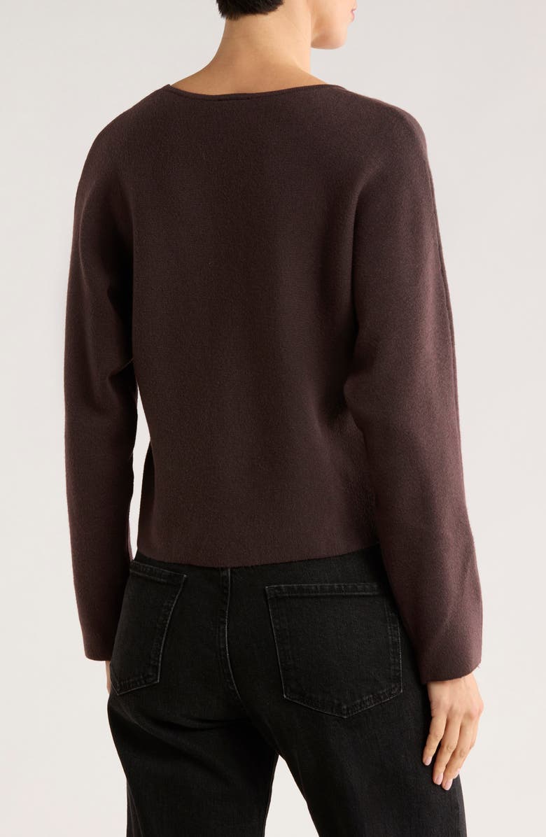 Bobeau Crewneck Dolman Sleeve Sweater, Alternate, color, Coffee