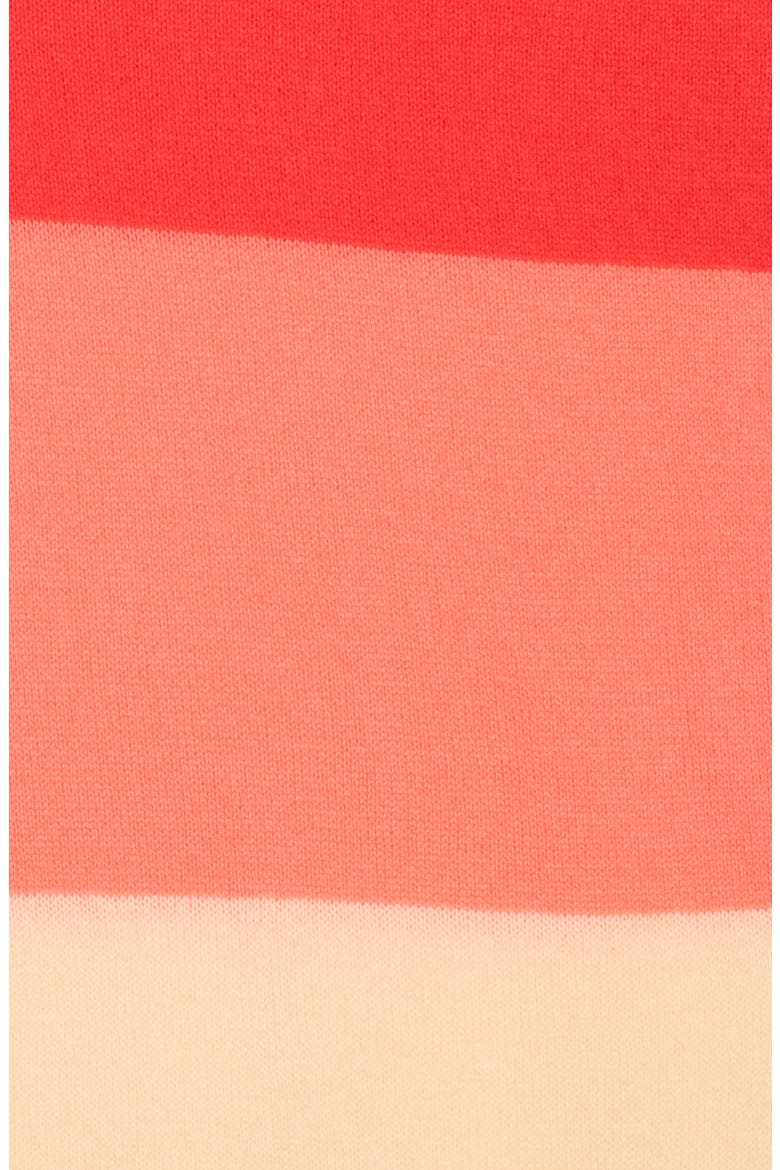 Colorblock Asymmetrical Hem Poncho, Alternate, color, CHERRY/ LOBSTER/ VANILLA
