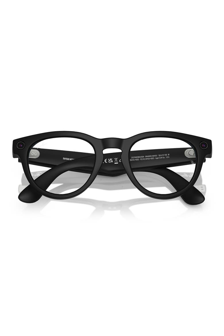 Small Skyler 50mm Polarized Round Sunglasses, Alternate, color, MATTE BLACK