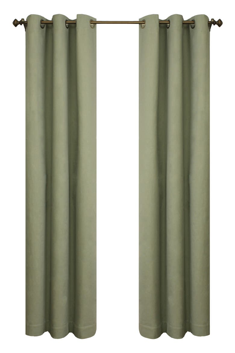 Set of 2 Cotton Curtain Panels, Main, color, SAGE