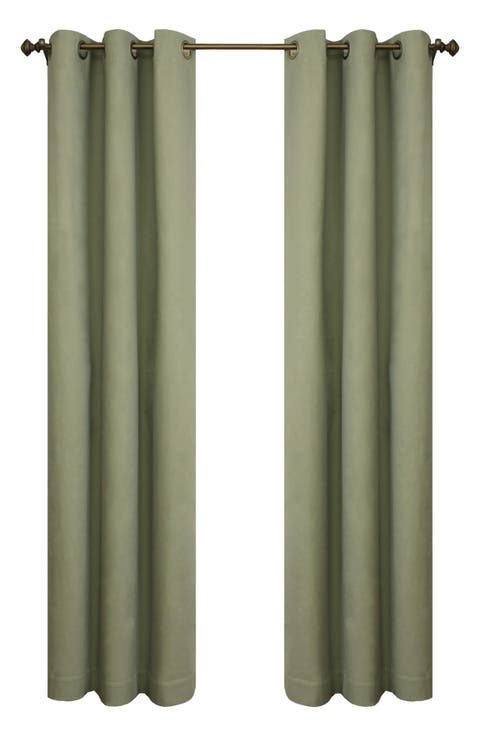 Set of 2 Cotton Curtain Panels
