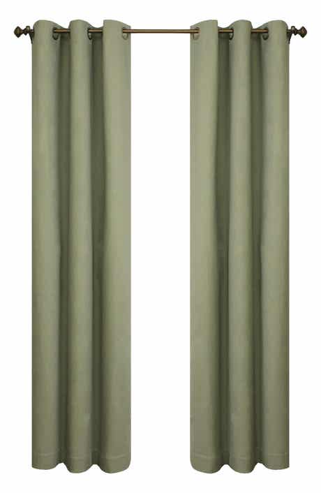 Outdoor Decor by Commonwealth Set of 2 Cotton Curtain Panels
