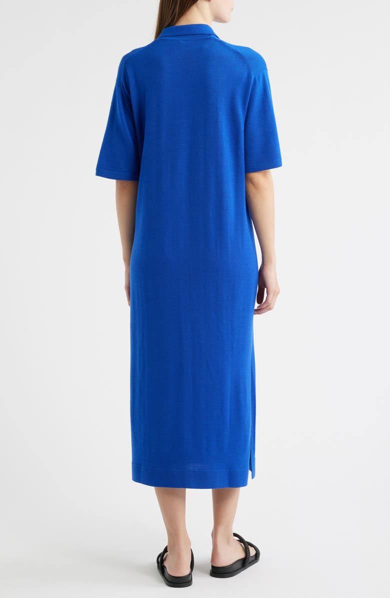 COS Merino Wool Polo Dress, Alternate, color, Blue Medium
