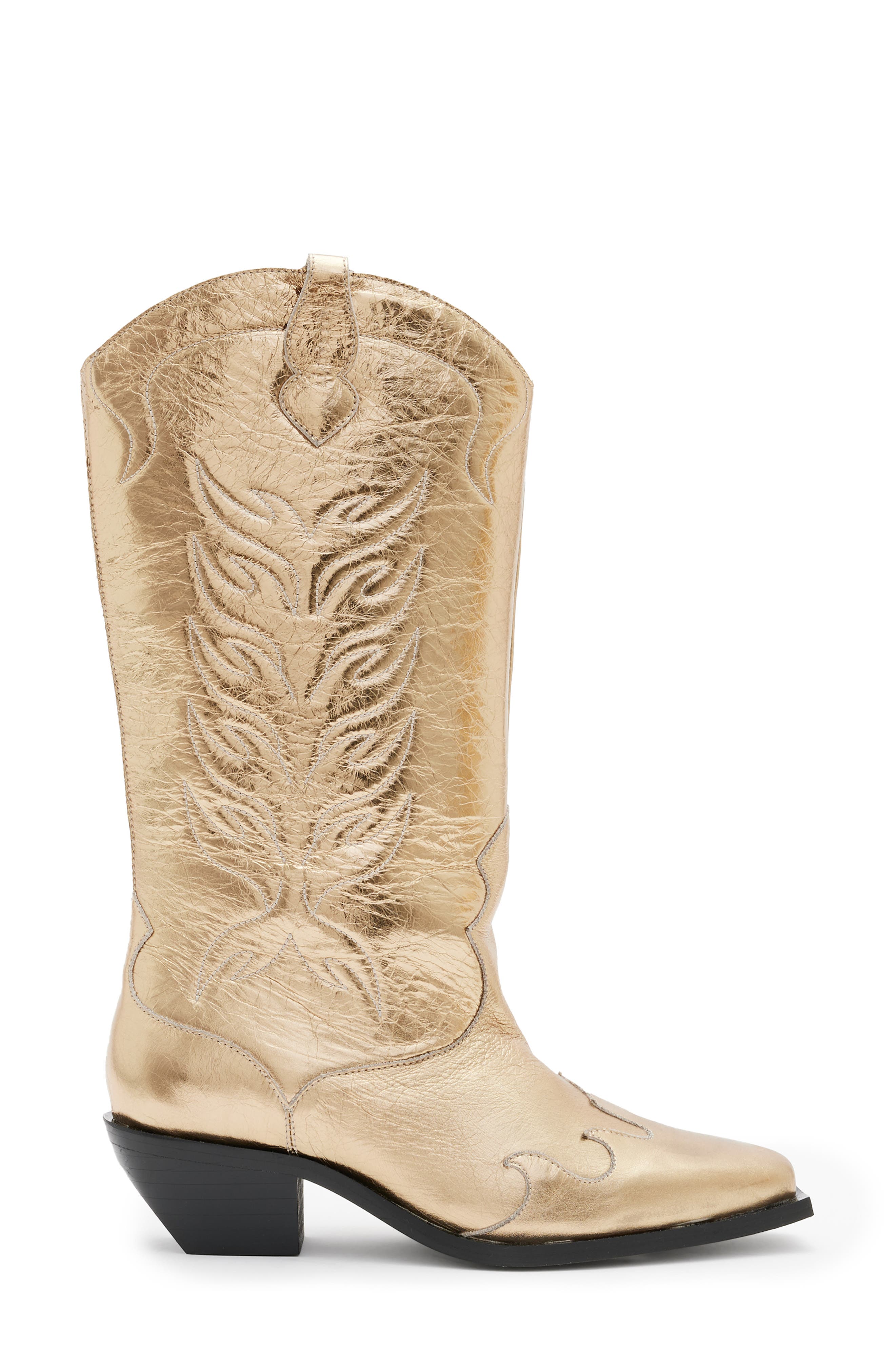 Dolly Western Boot, Alternate, color, METALLIC GOLD
