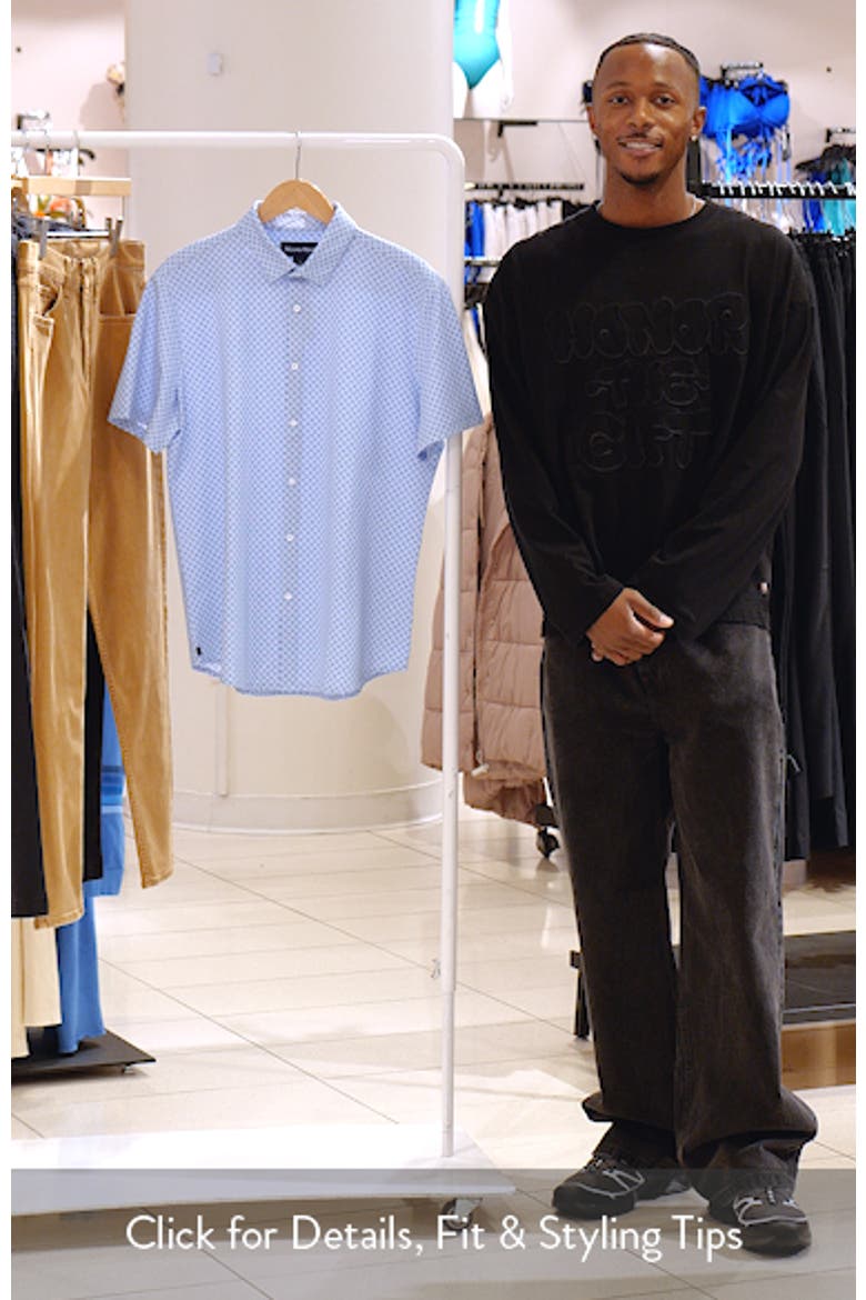 Halyard Print Short Sleeve Performance Button-Up Shirt video